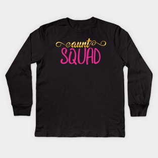 Aunt Squad - Greatest Auntie Gift Kids Long Sleeve T-Shirt